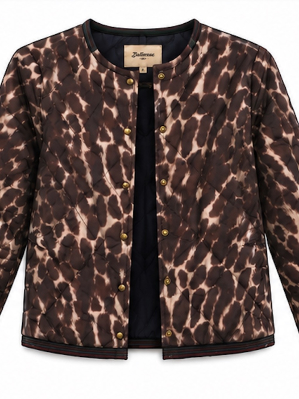 Bellerose Quilted Leopard Print Jacket Size 0
